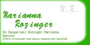 marianna rozinger business card